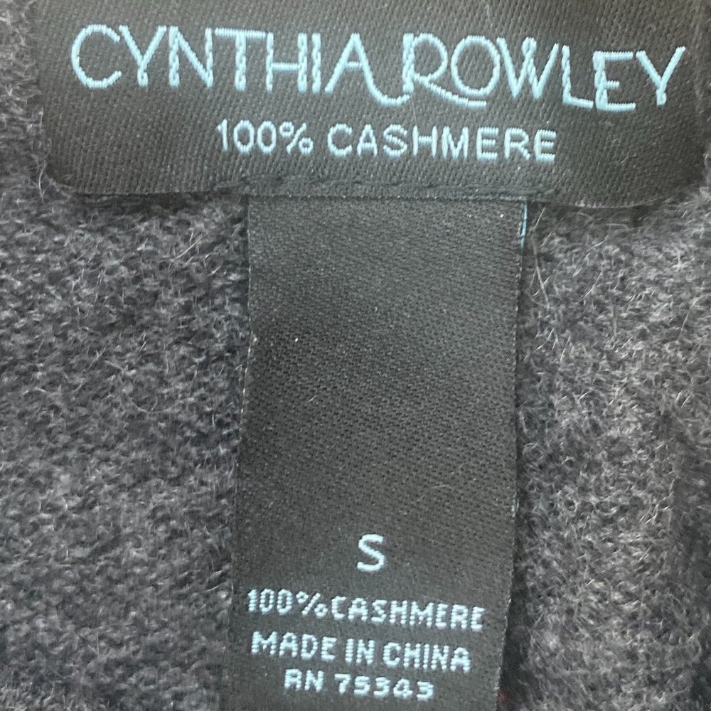 Cynthia Rowley 100% Cashmere Gray Batwing Sleeve Pocket Sweater Quiet Luxury-S - Picture 10 of 12